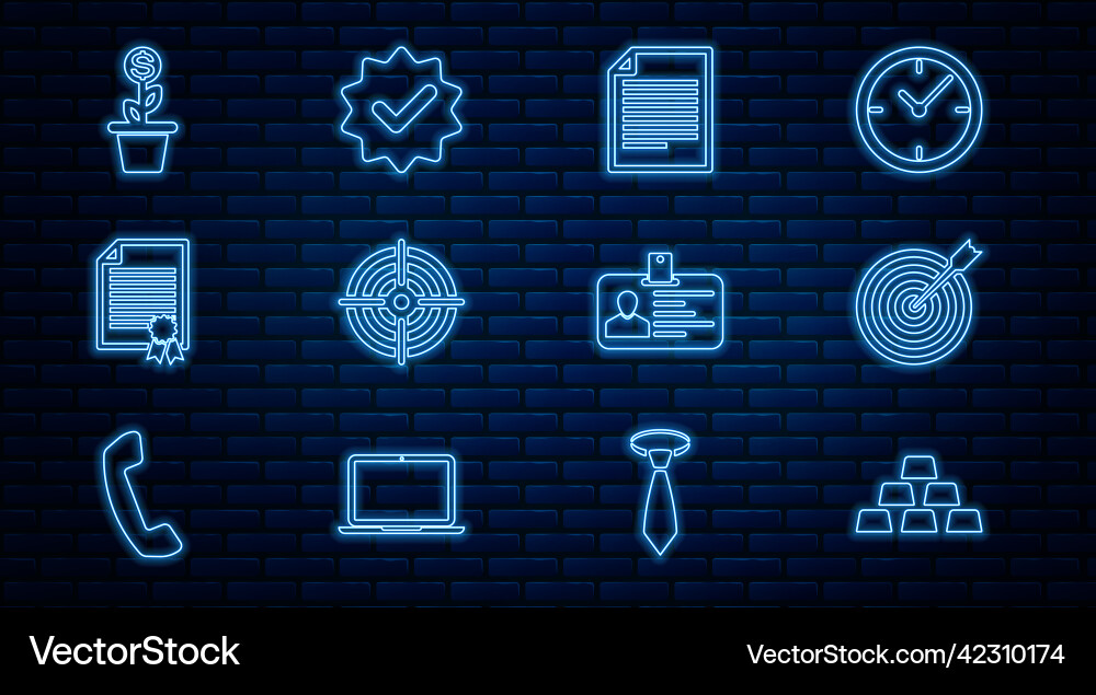Set line gold bars target with arrow document Vector Image