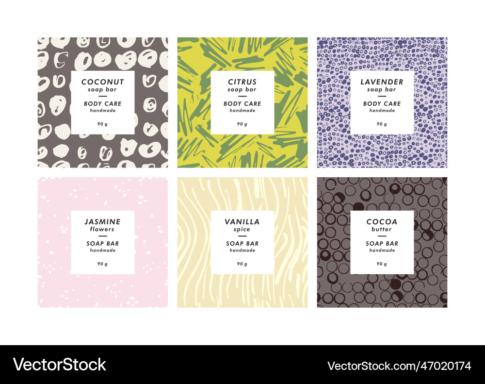 Set seamless patterns for cosmetics with template Set seamless patterns for cosmetics with template vector image