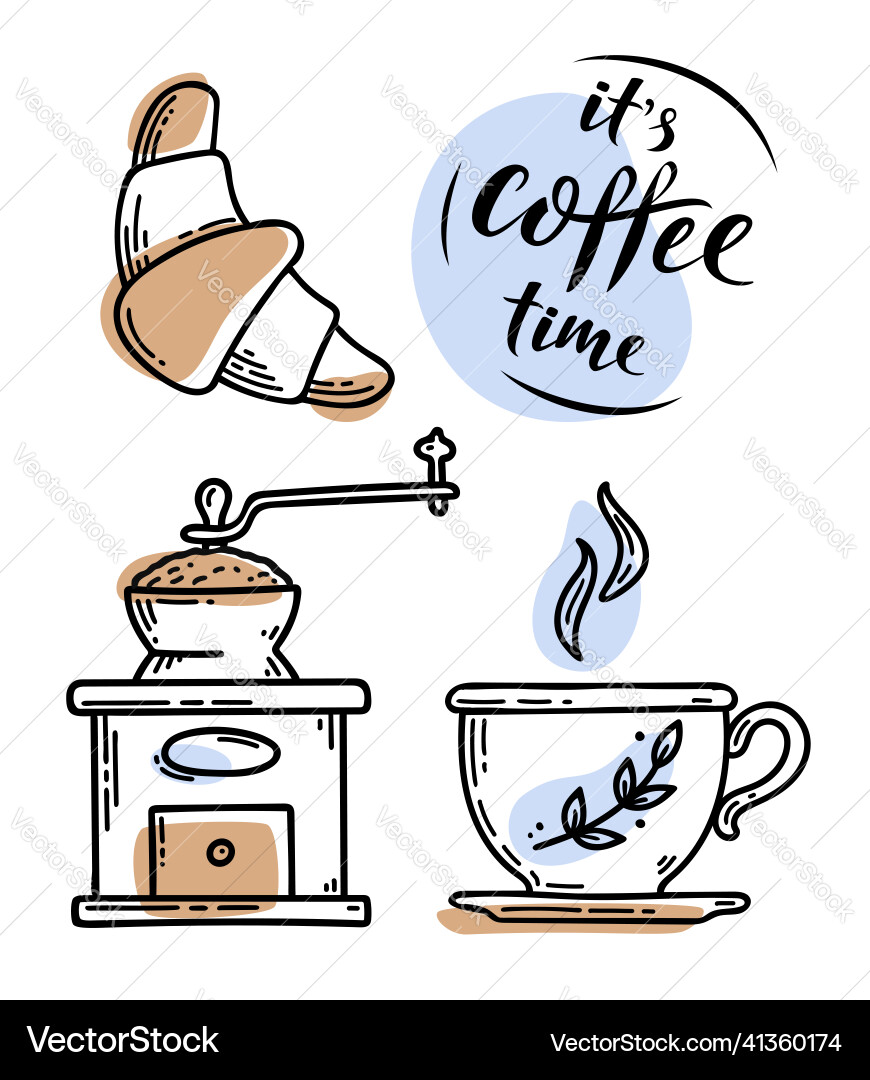 Sketch Hand gezeichnetes Bild von Tasse mit Kaffee Sketch Hand gezeichnetes Bild von Tasse mit Kaffee vektorbild