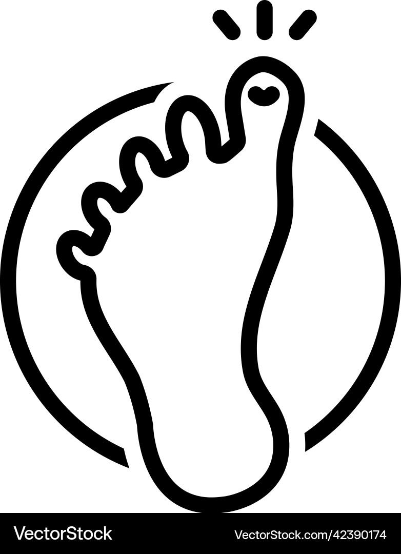 Toe Royalty Free Vector Image Vectorstock