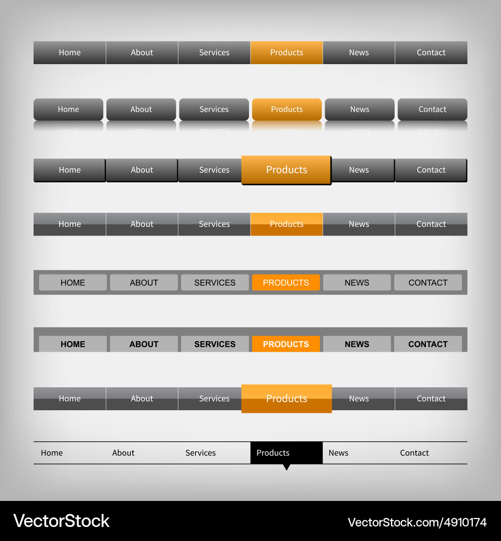 Web Navigation Icons vector image