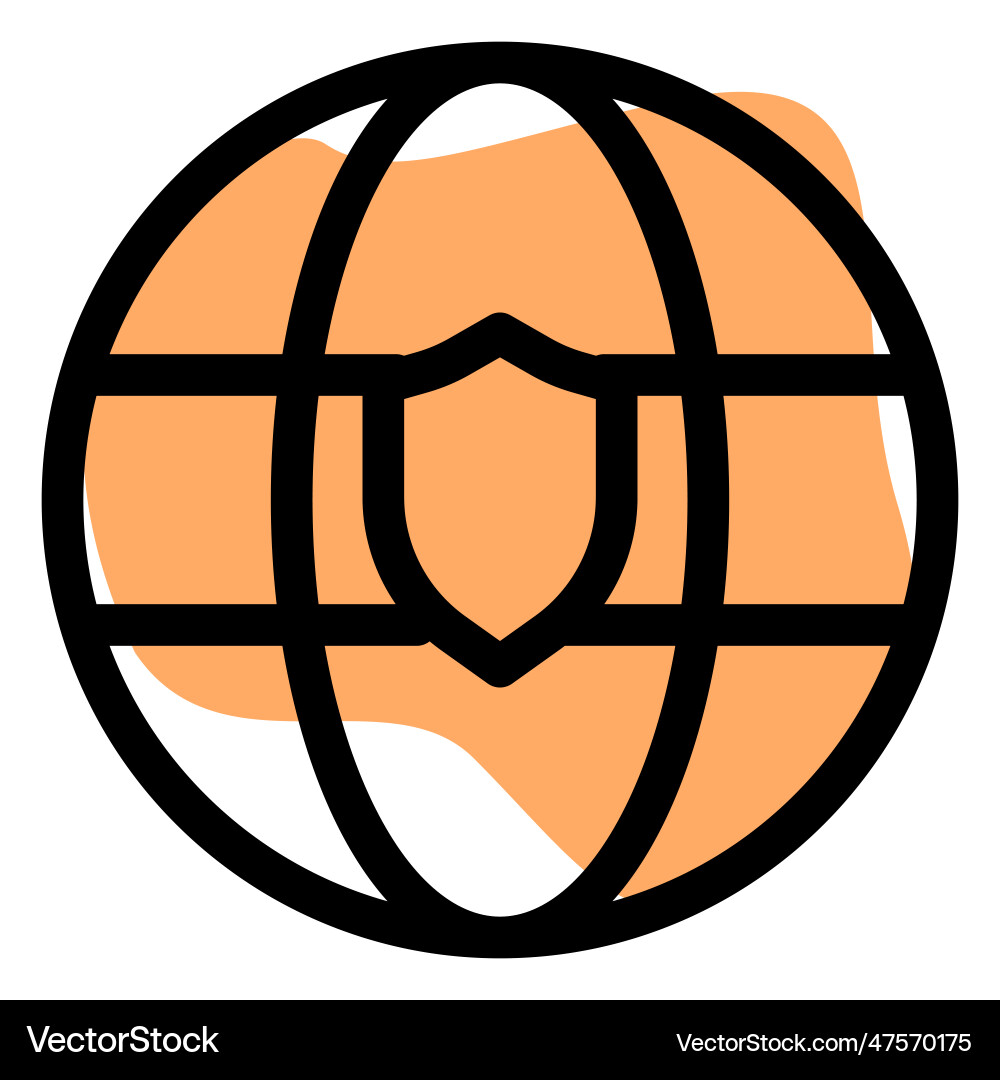 Browser with global security features vector image