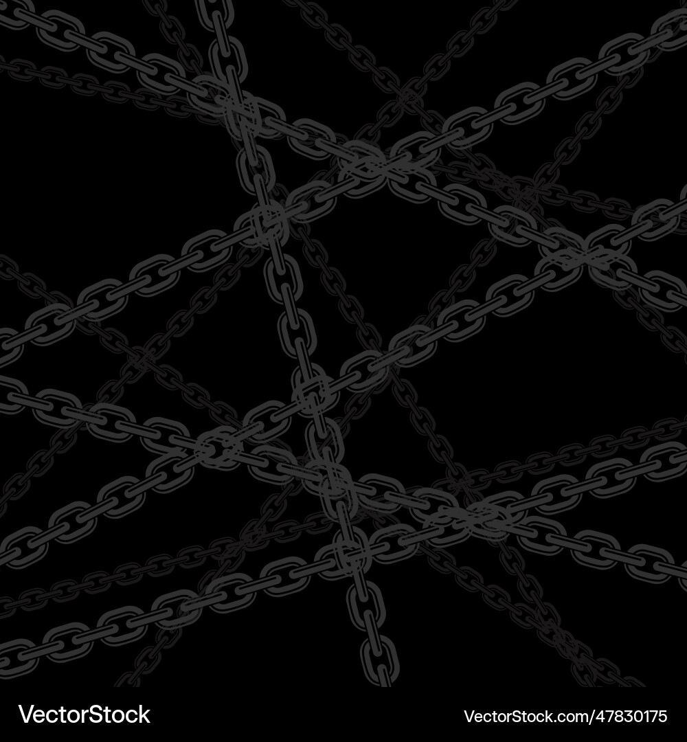 Chain frame border pattern set Vector Image