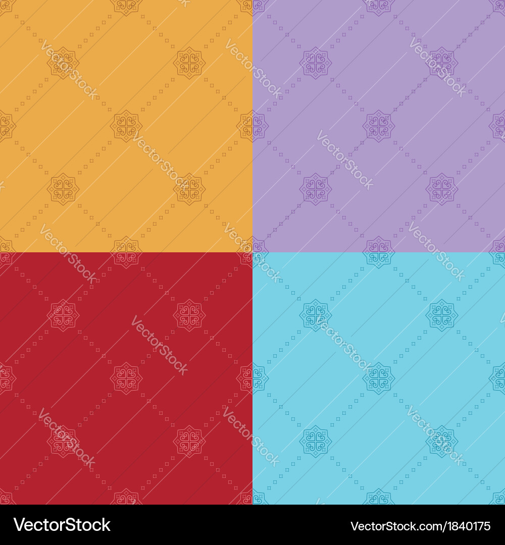 Color seamless patterns - set vector image
