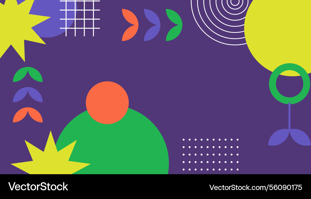 Colorful abstract geometric pattern with shapes Vector Image