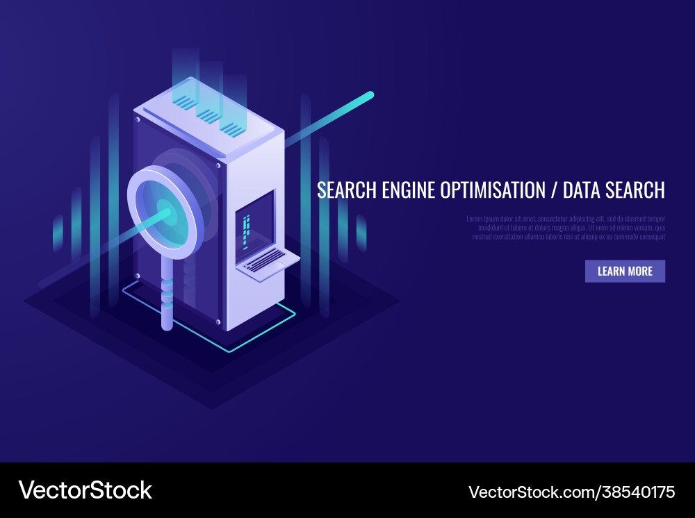 Concept search engine optimisation and data Vector Image