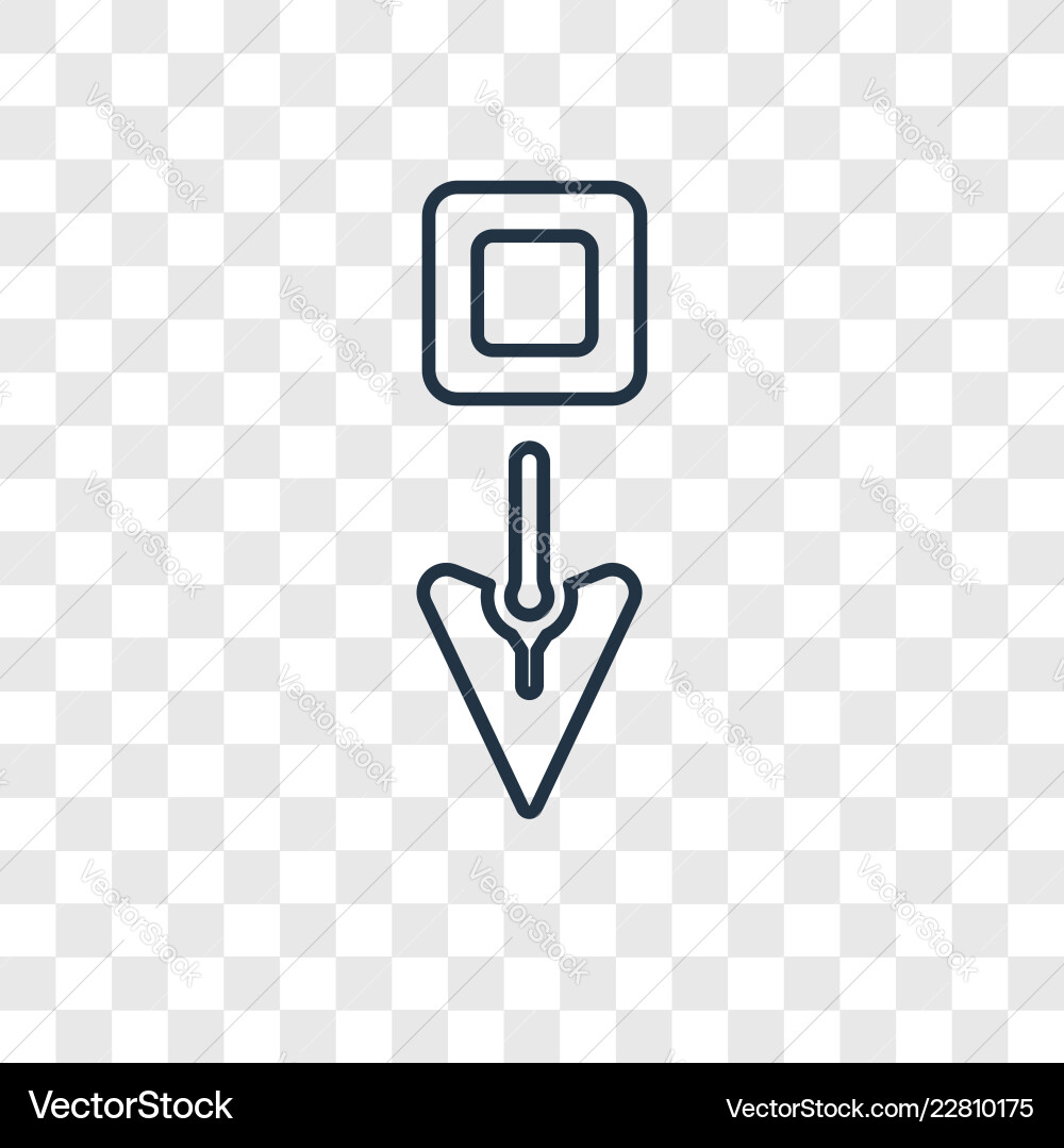 Cursor concept linear icon isolated Cursor concept linear icon isolated vector image