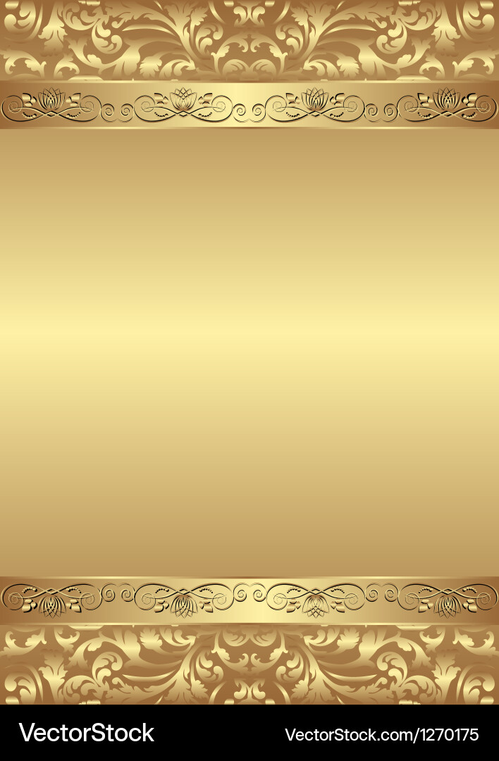 Elegant Golden Floral Background vector image