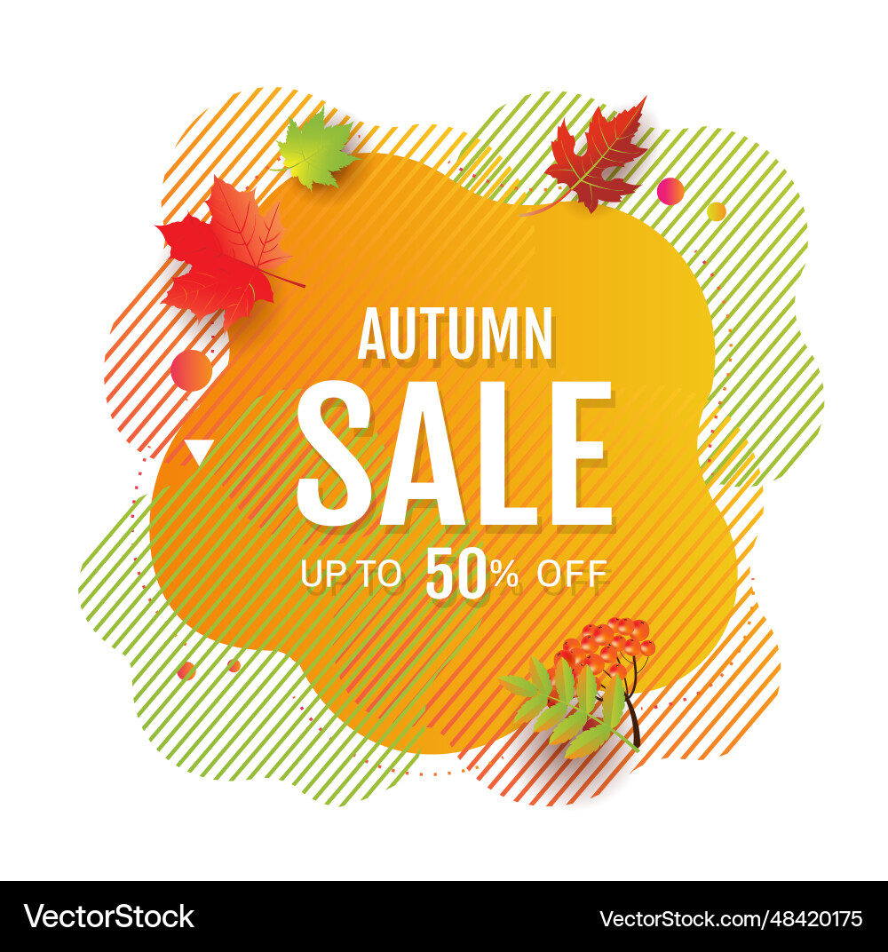Herbst-Verkauf Banner mit Text und Blättern Herbst-Verkauf Banner mit Text und Blättern vektorbild