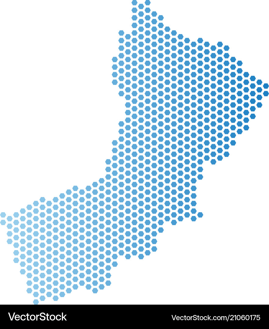 Oman Hexagonal Map Tile Scheme vector image