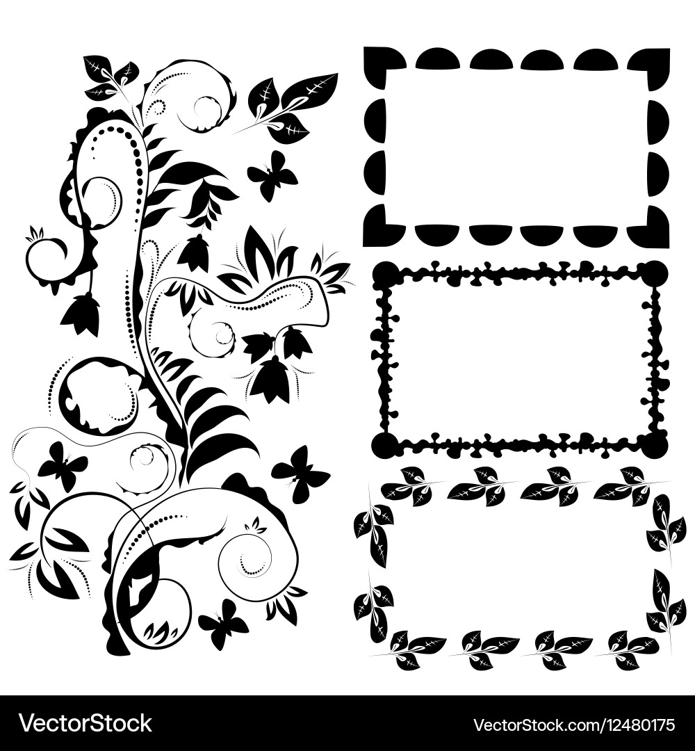 Ornamental design elements and frames Vector Image