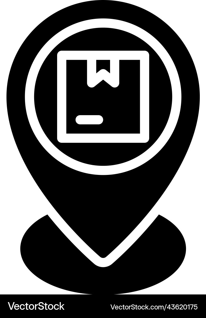 Pickup point icon location map and navigation vector image