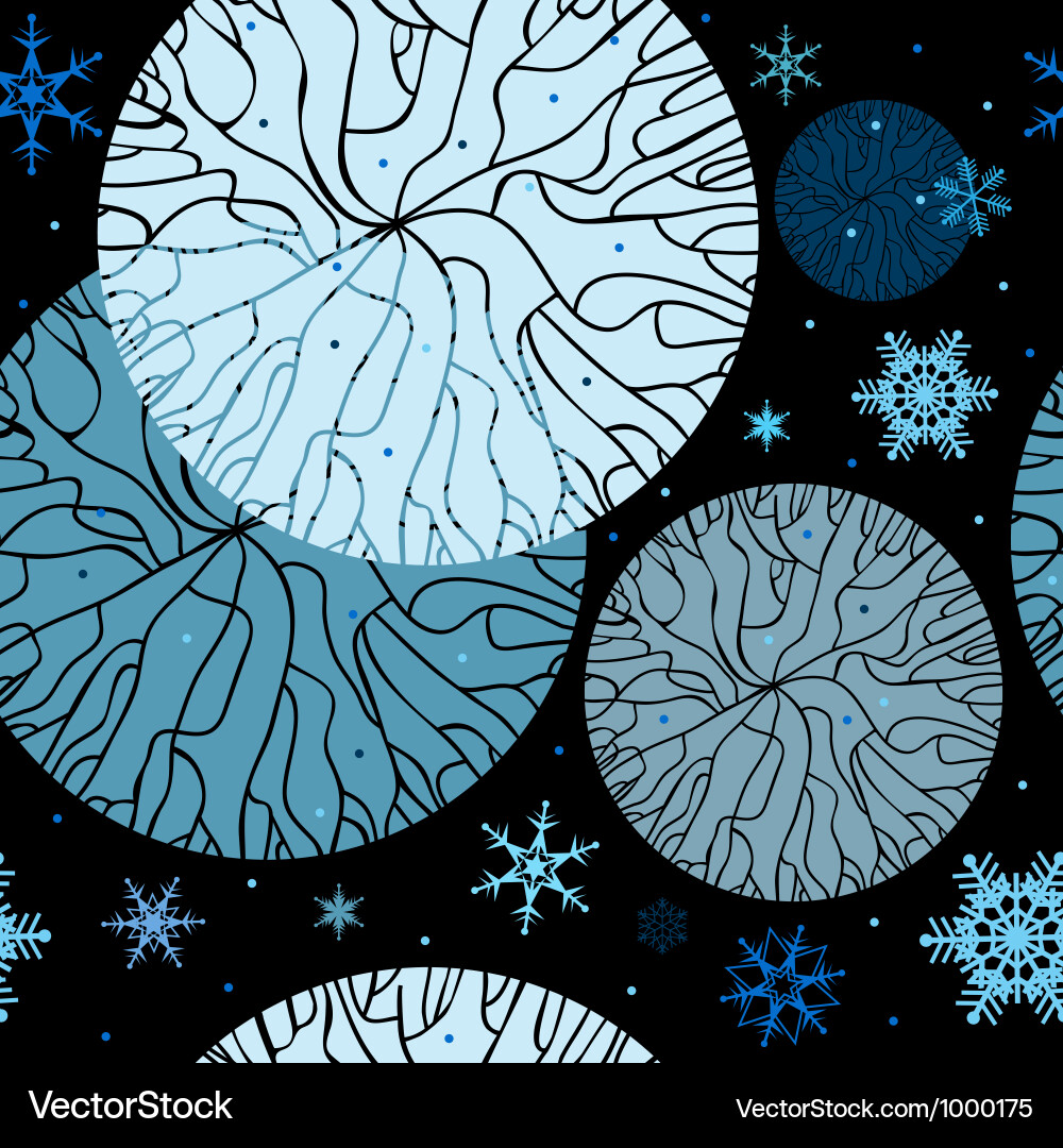 Snowflake Seamless Background vector image