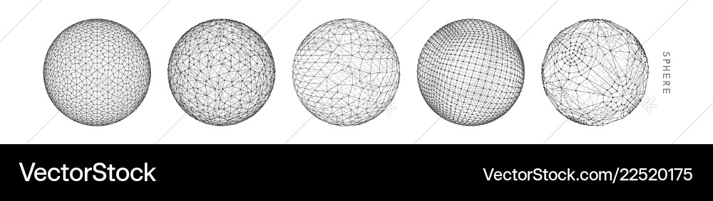 Sphere with connected lines global digital Sphere with connected lines global digital vector image