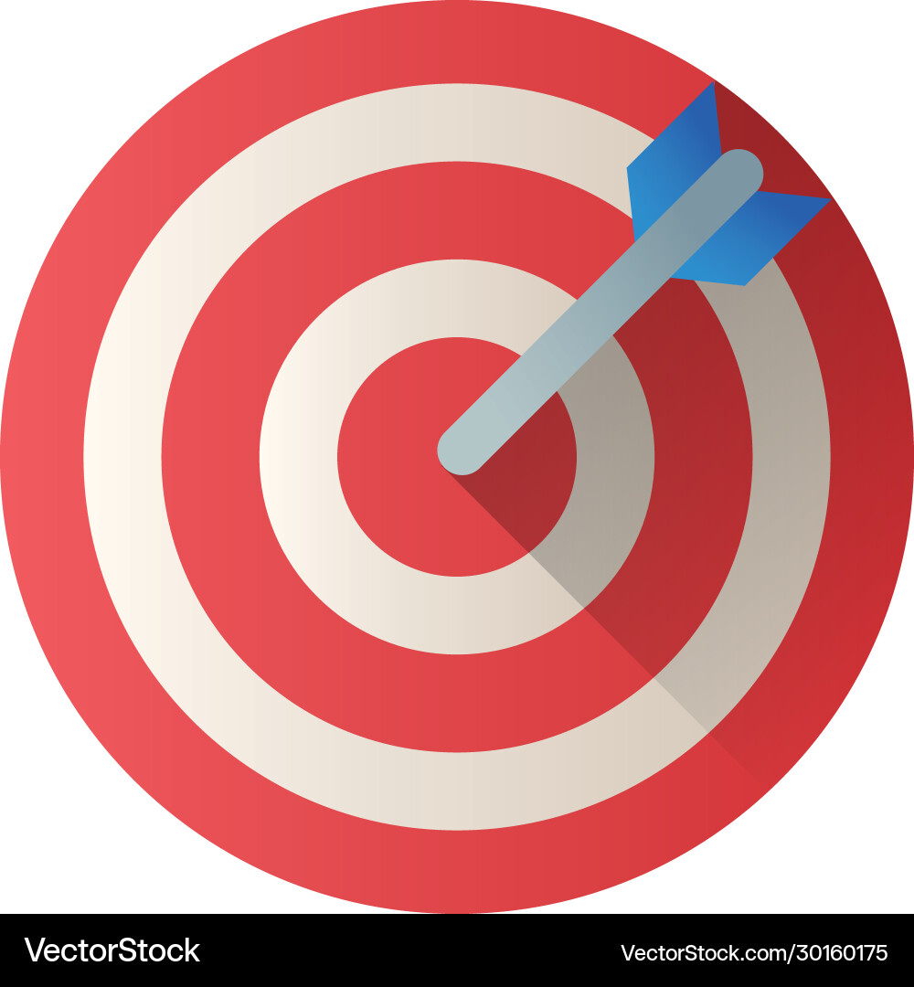 Target arrow block style icon Target arrow block style icon vector image
