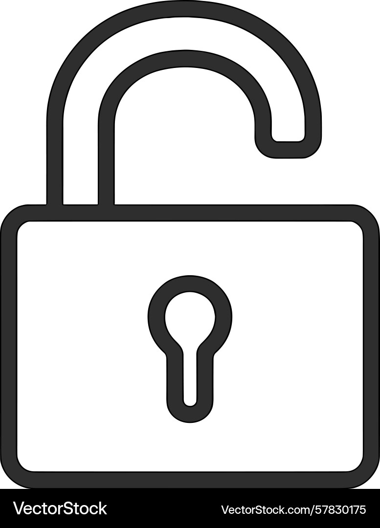 Unlock symbol represents security and access Unlock symbol represents security and access Vector Image