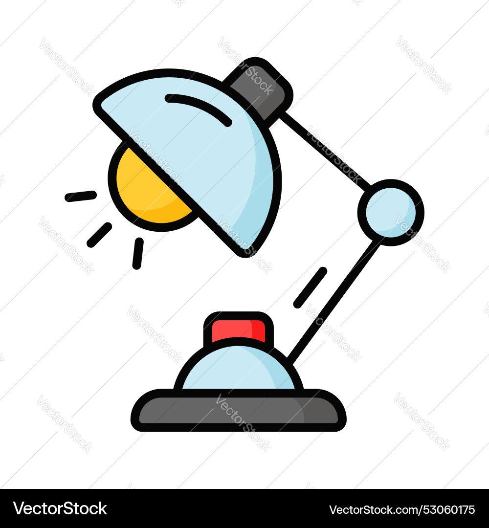 Well designed icon of table lamp customizable Vector Image