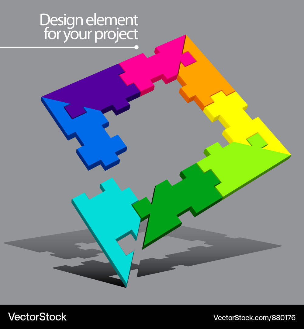 Abstract Puzzle Element vector image