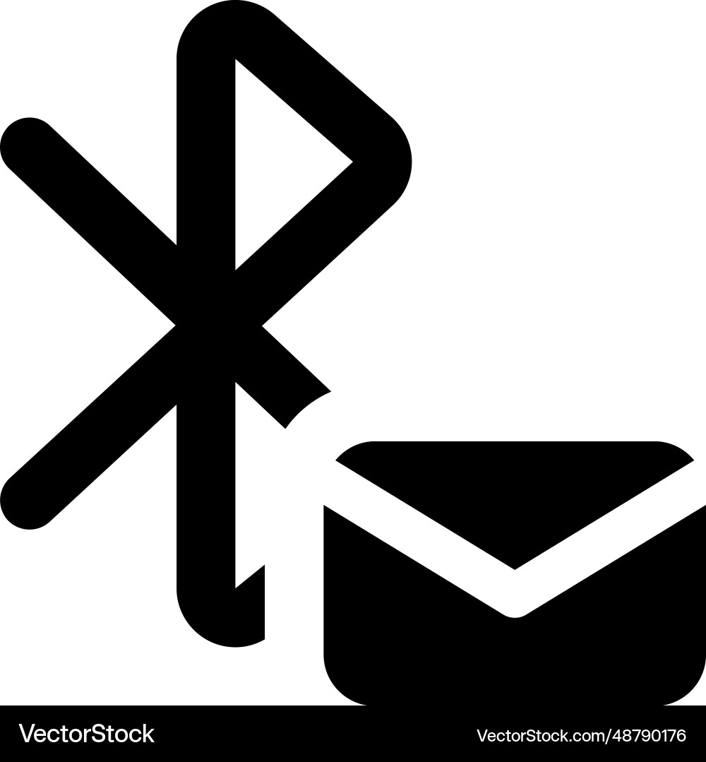 Bluetooth used to send text messages vector image