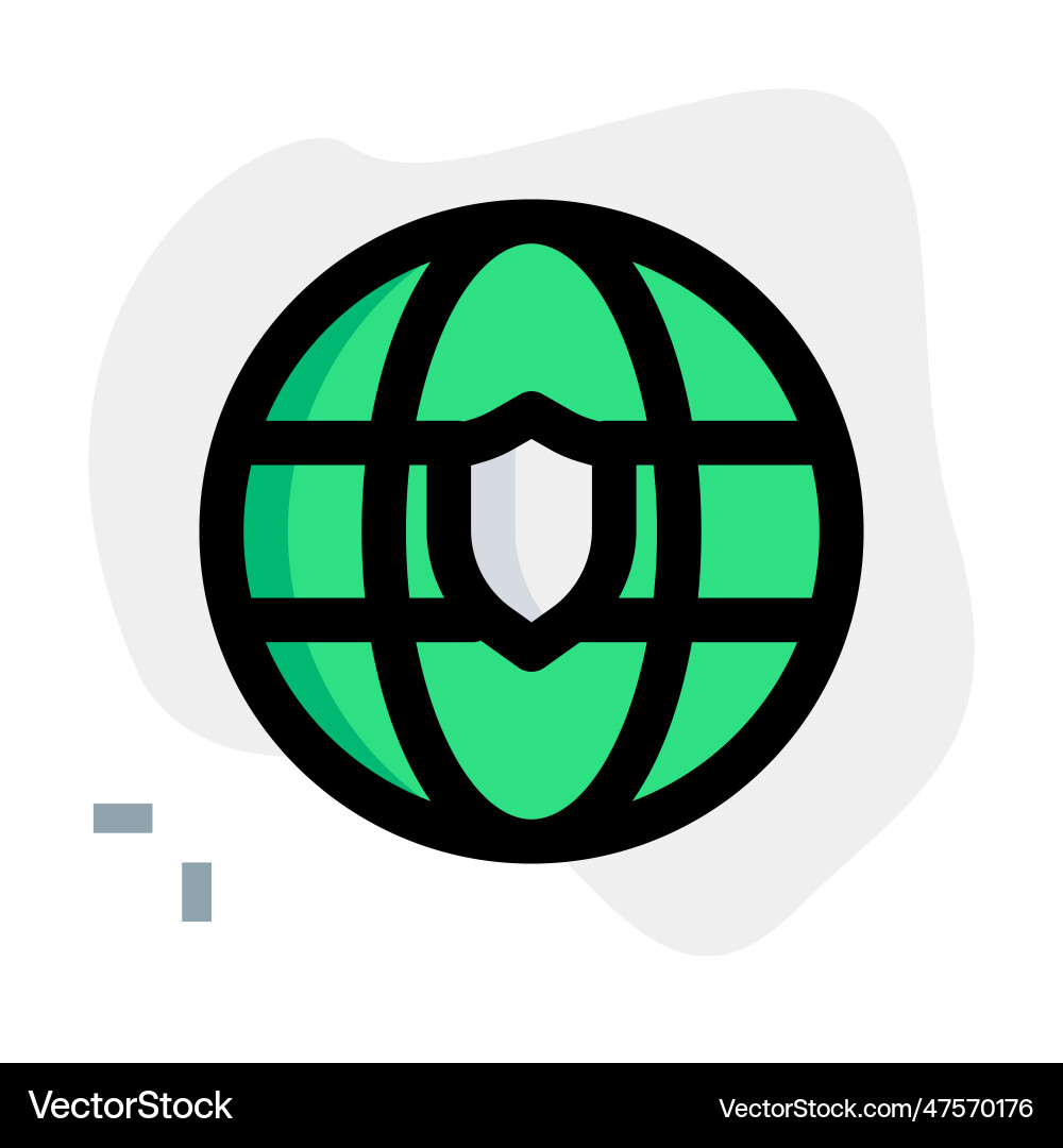 Browser with global security features vector image