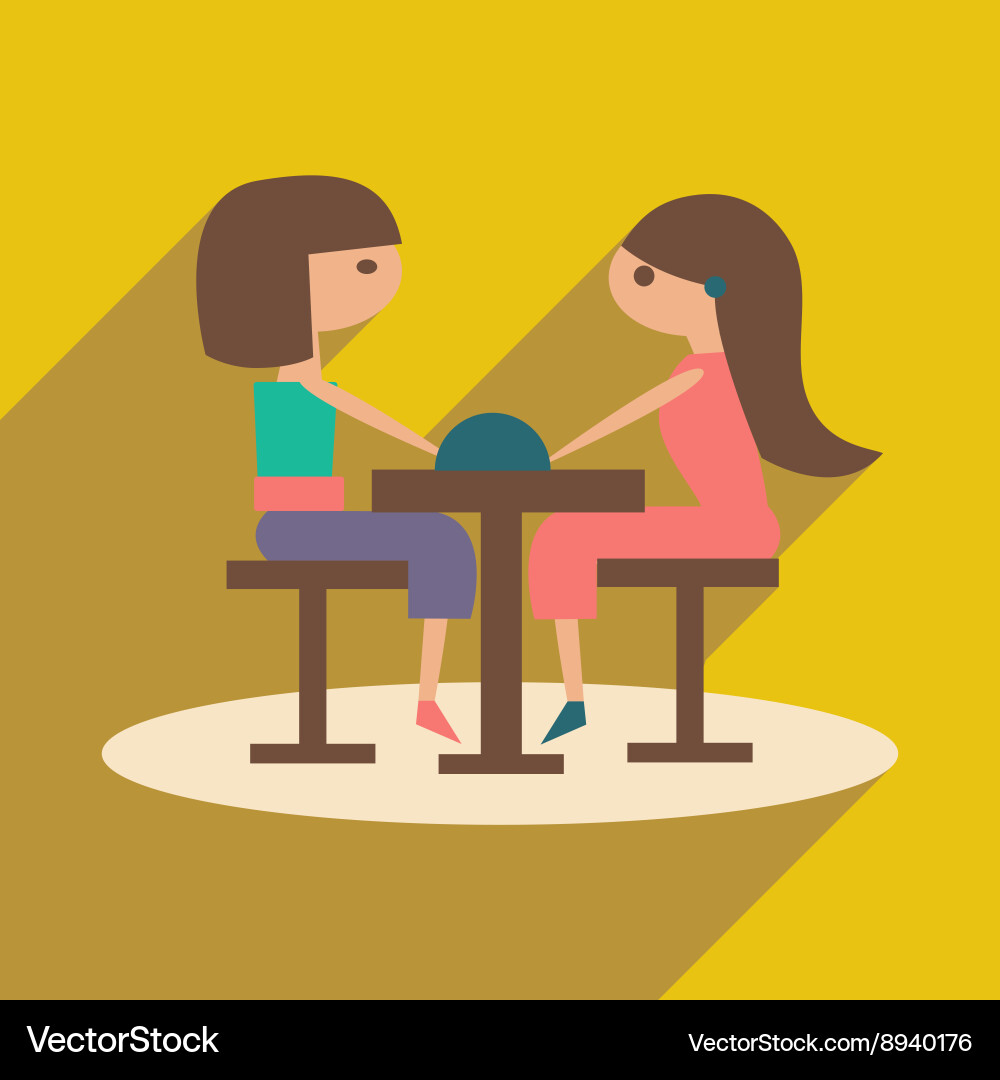 Flat with shadow icon and mobile application vector image