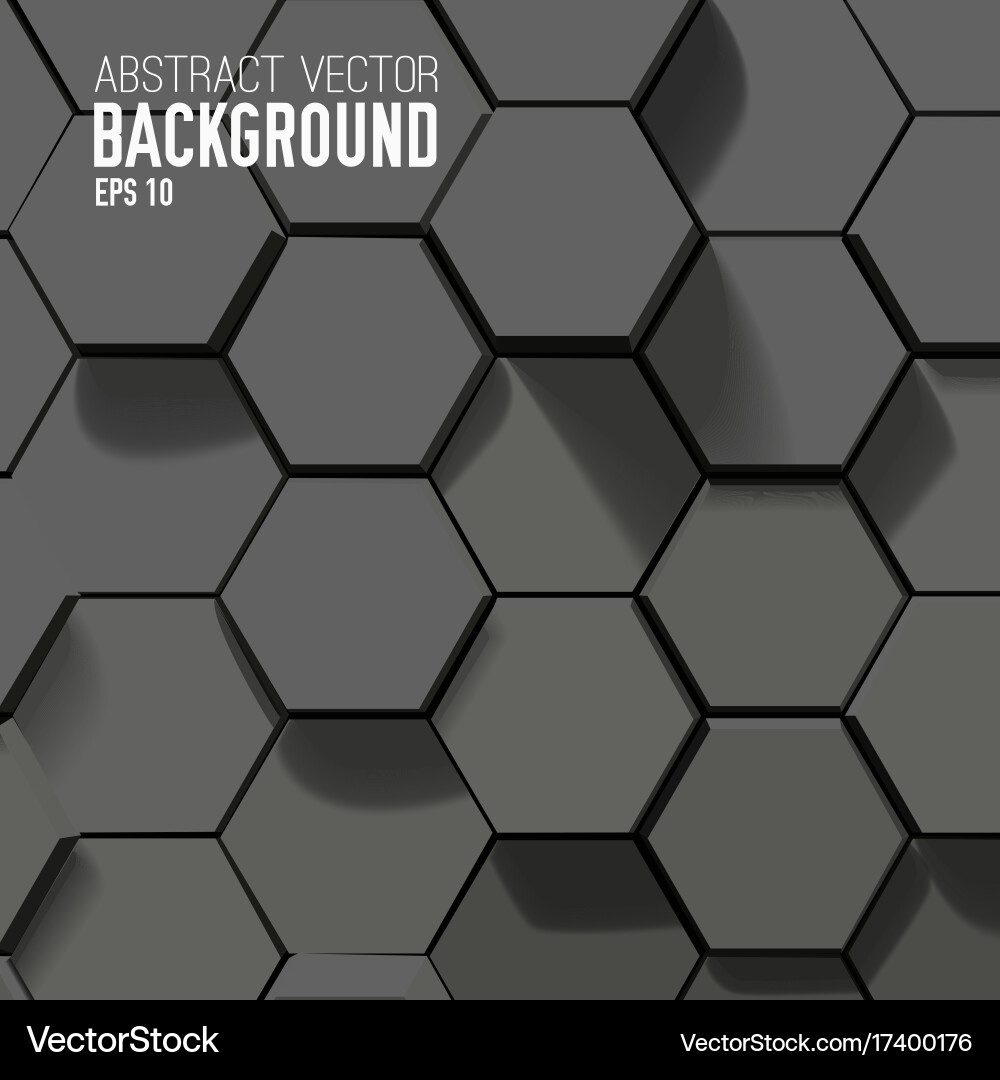 Geometric hexagonal abstract background vector image