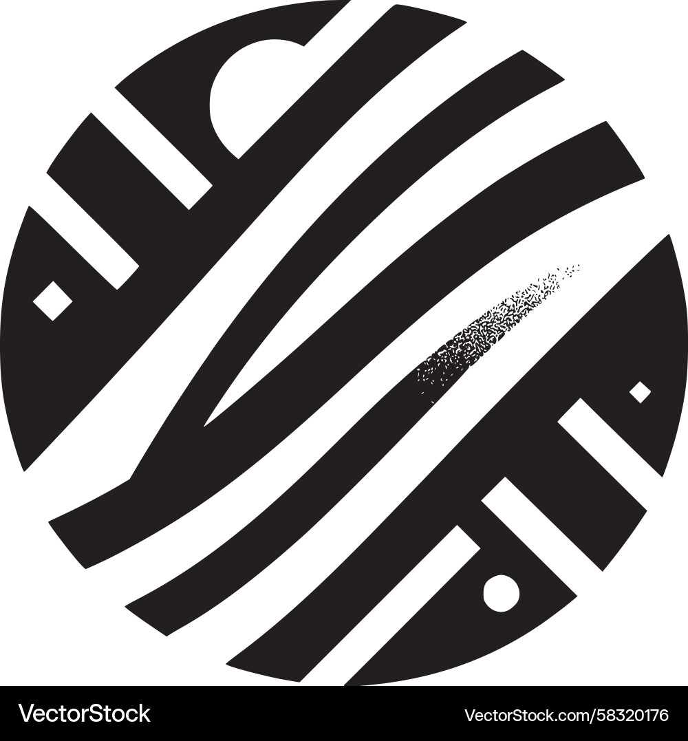 Geometric Stripe Circle Pattern Vector Image