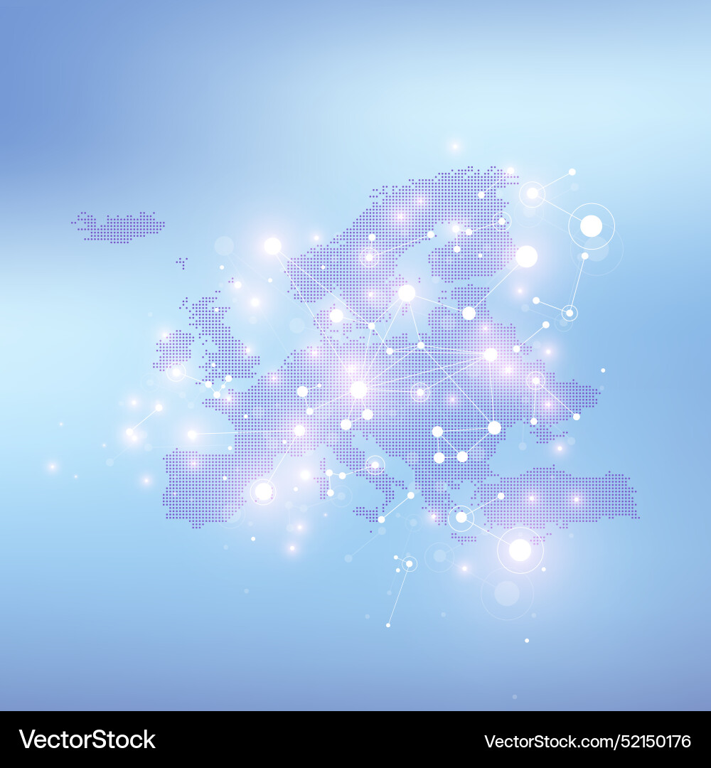 Global network connection banner design template Global network connection banner design template Vector Image