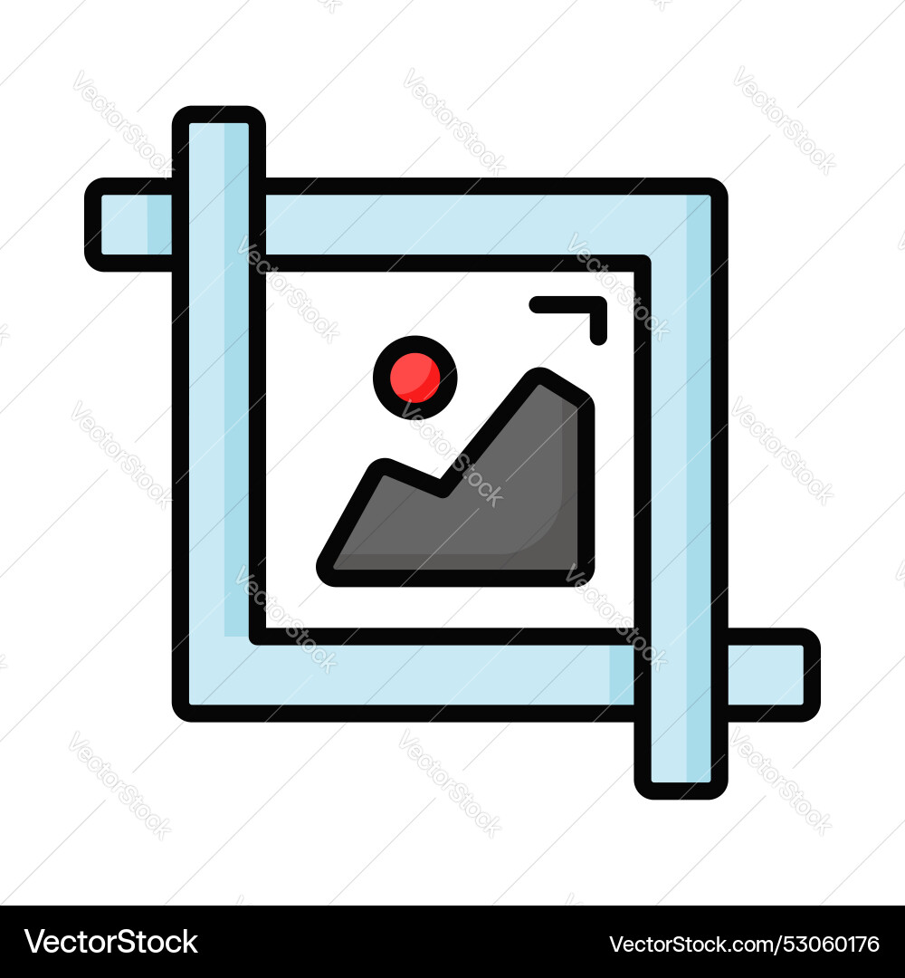 Image crop tool editing perfect for web Vector Image