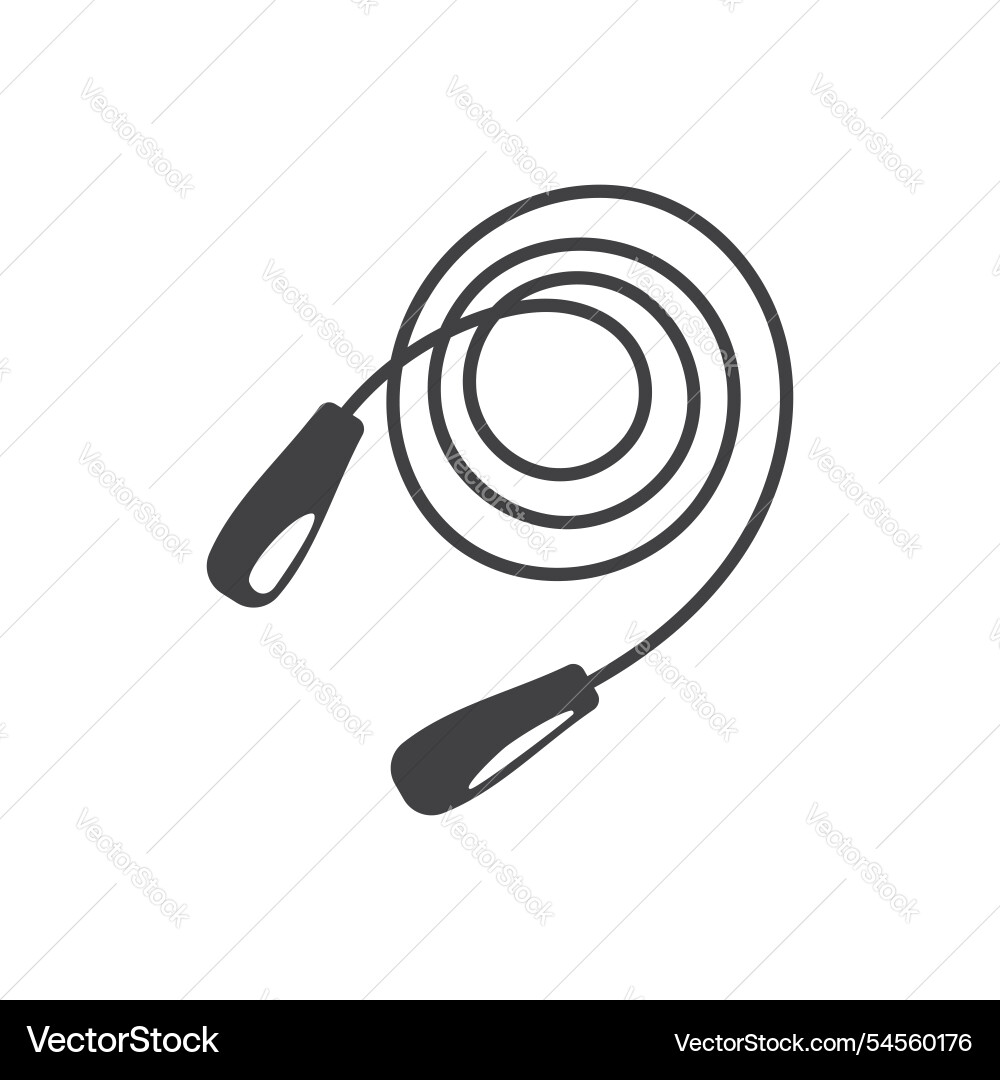 Jumping rope icon in flat style gymnastic Vector Image