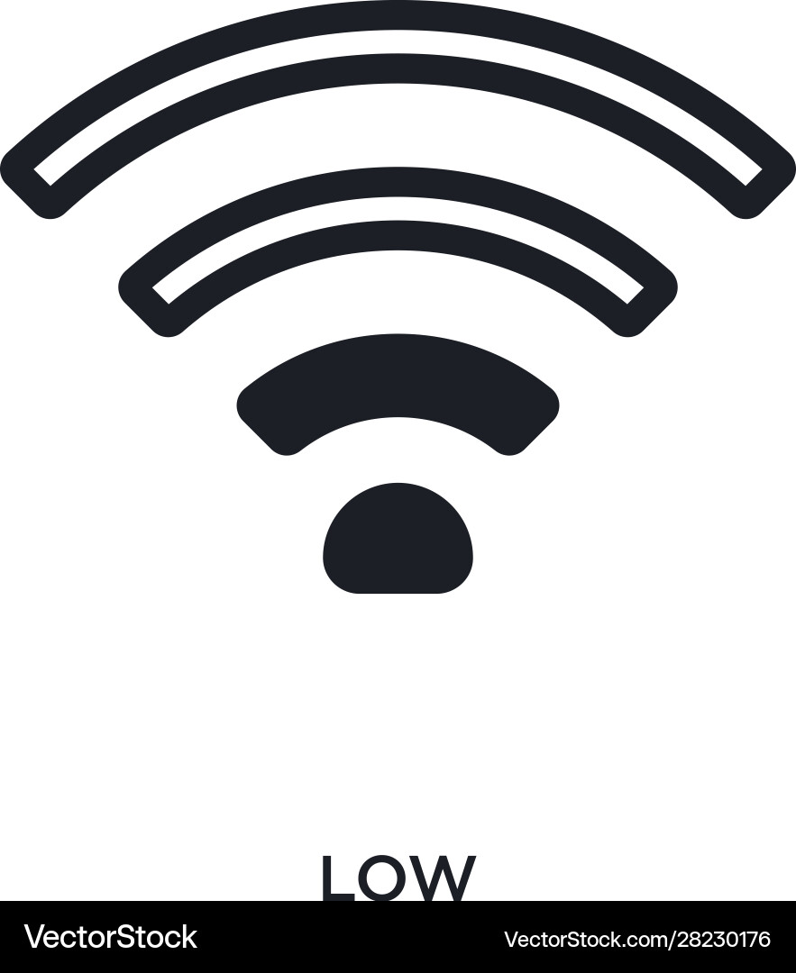 Low isolated icon simple element from electrian Low isolated icon simple element from electrian vector image