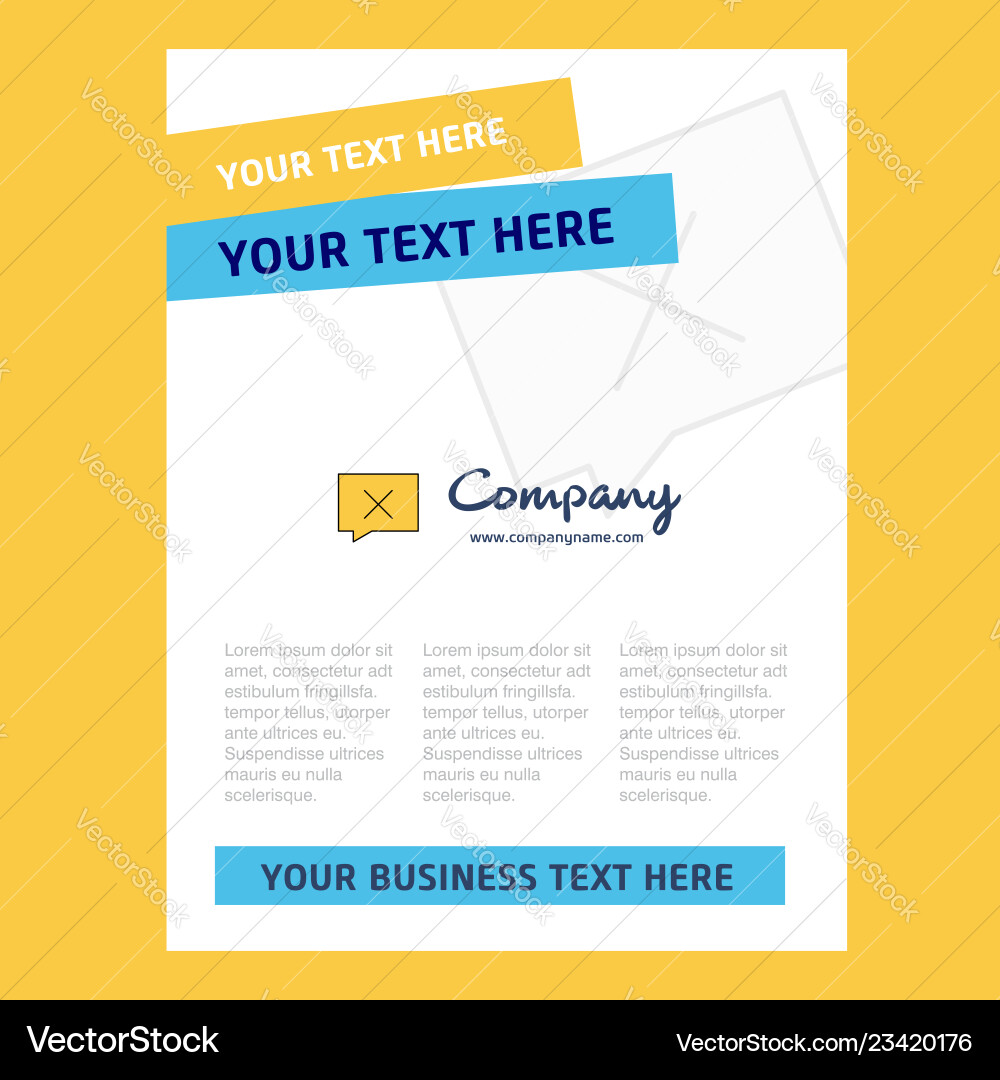 Message not sent title page design for company Vector Image