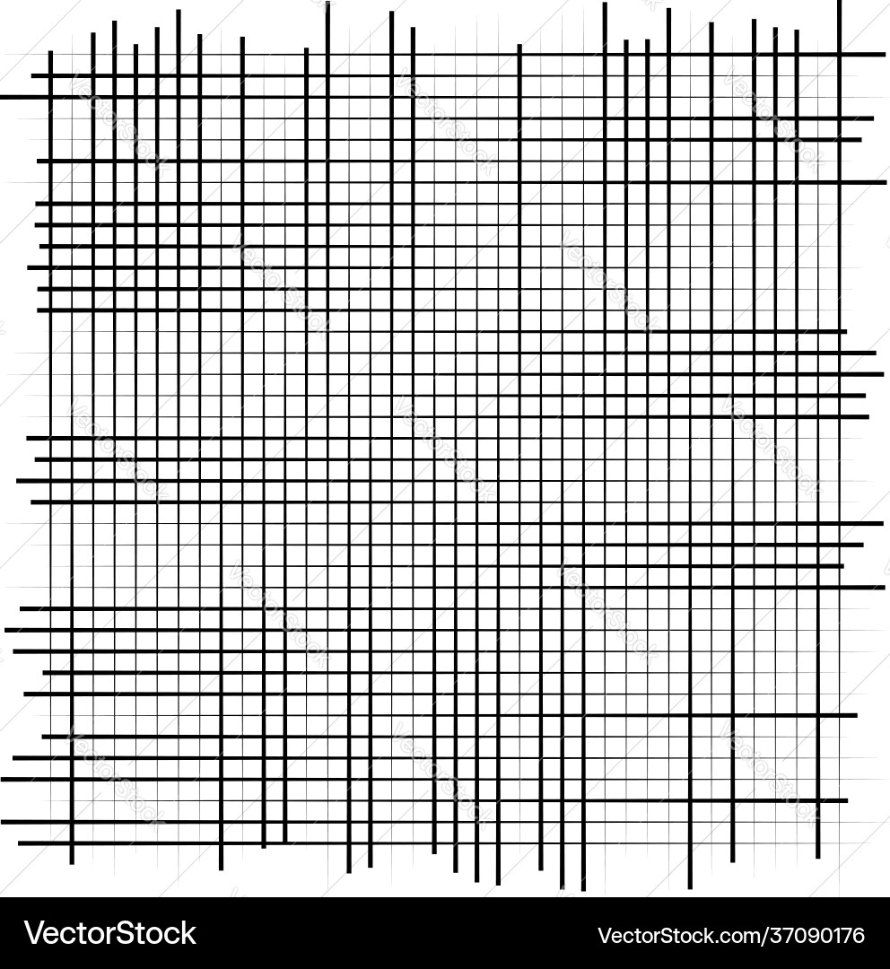 Random lines grid mesh matrix grille grating Vector Image