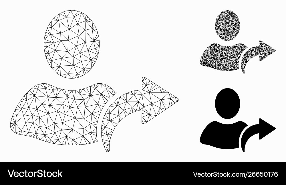 Redo mesh network model and triangle mosaic Redo mesh network model and triangle mosaic vector image