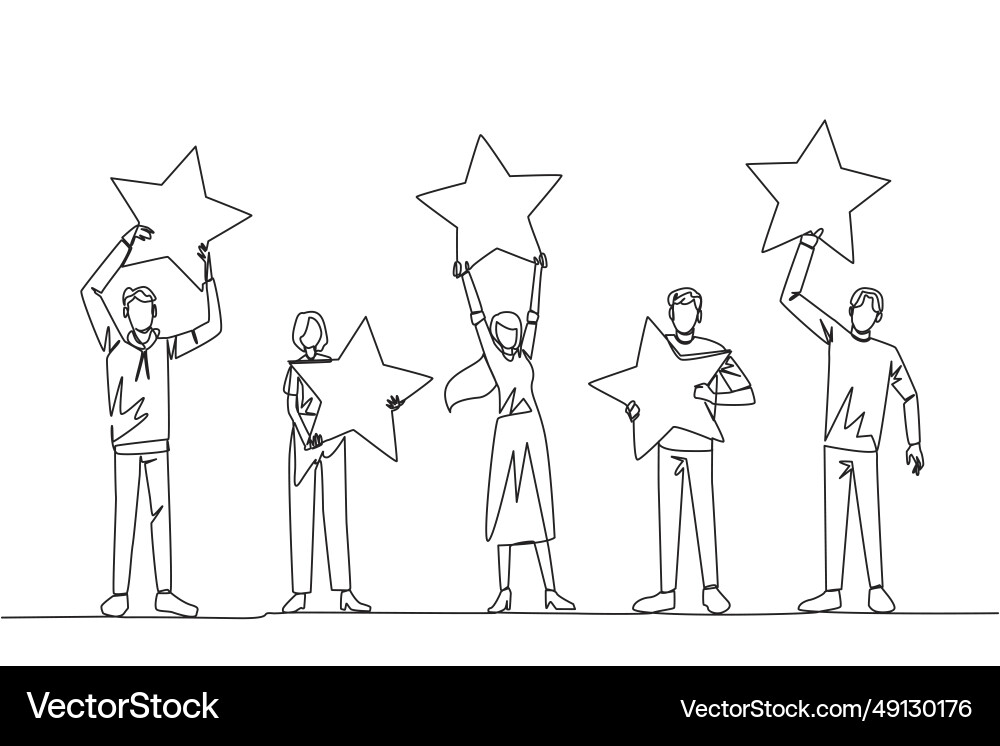 Single continuous line drawing a group of three Single continuous line drawing a group of three vector image