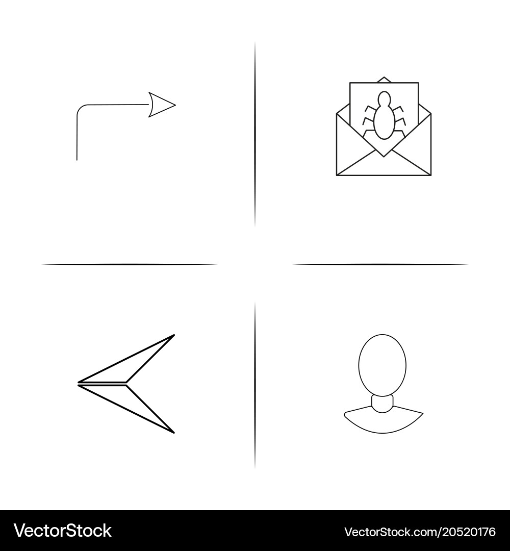 Web applications simple linear icons set outlined vector image