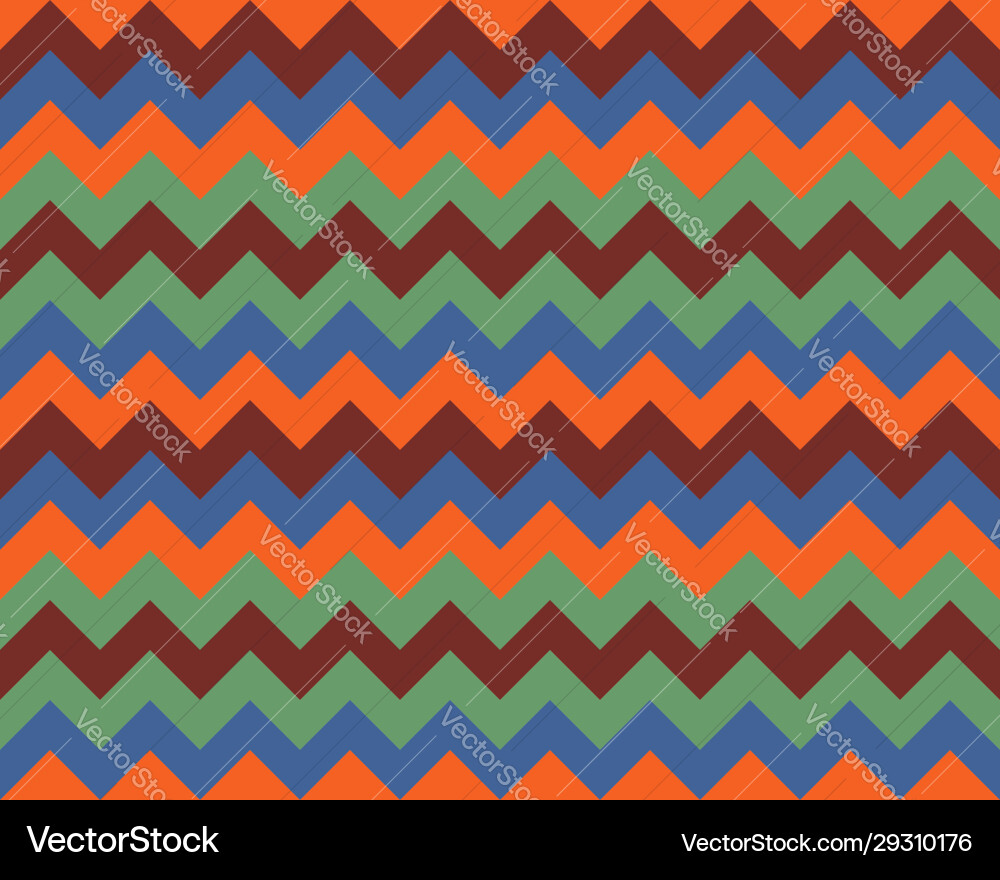 Zigzag pattern seamless zig zag background color vector image
