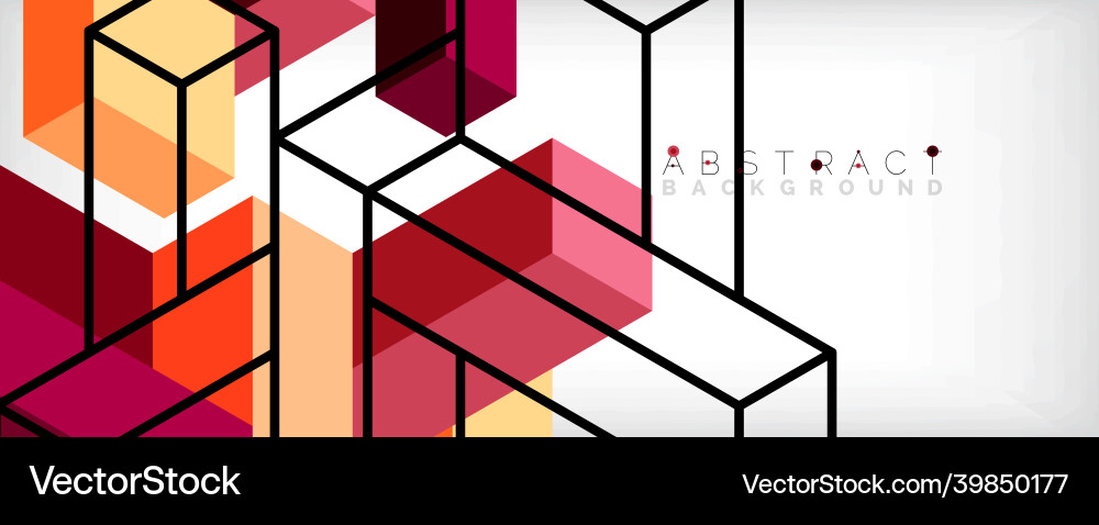Abstract background 3d cubes cubic elements Abstract background 3d cubes cubic elements vector image