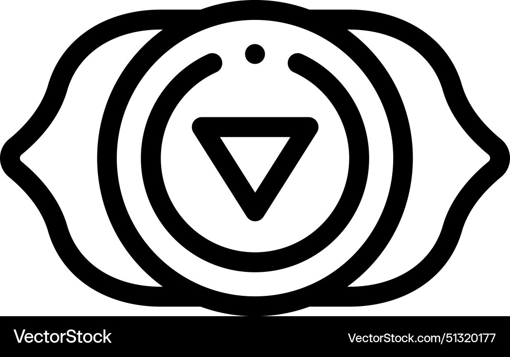 Ajna icon thin linear style design isolated Ajna icon thin linear style design isolated vector image