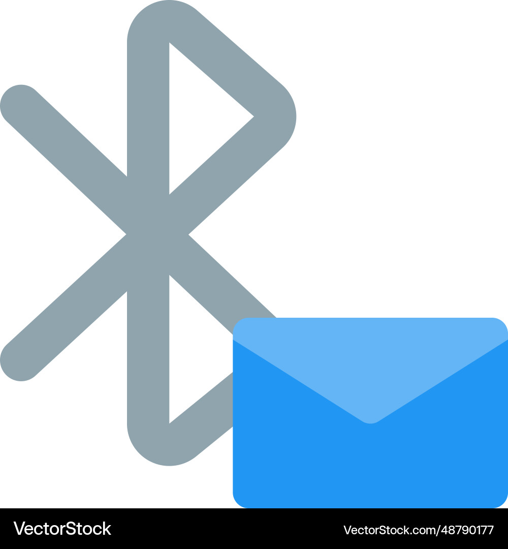 Bluetooth used to send text messages Vector Image