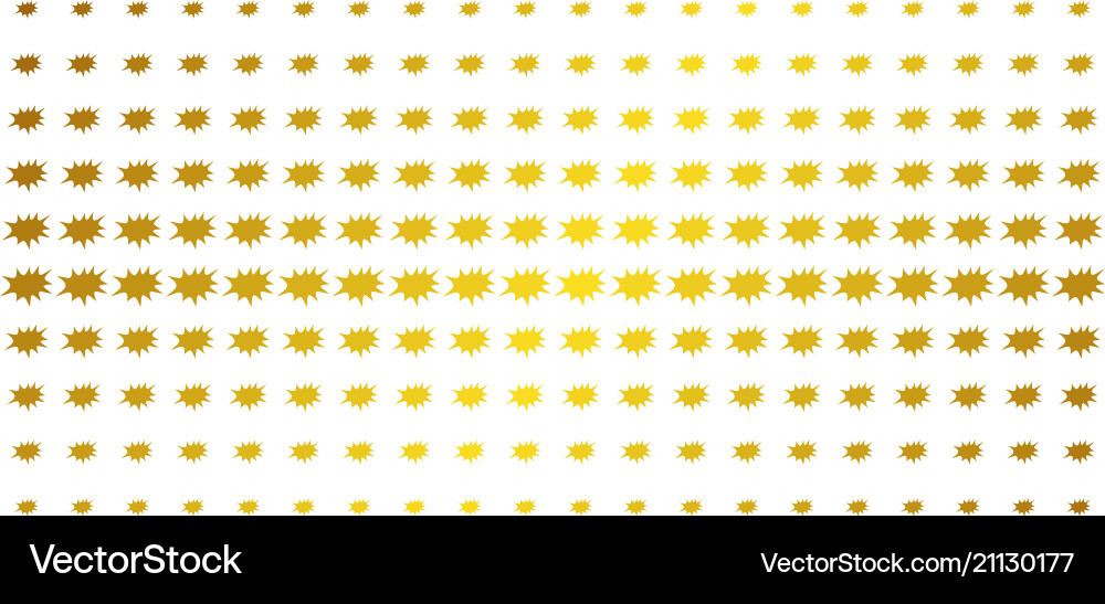 Boom bang gold halftone array Boom bang gold halftone array Vector Image