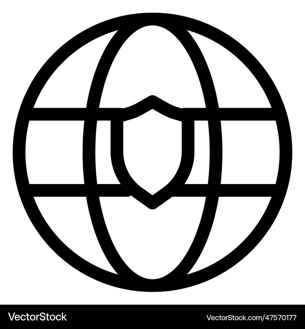 Browser with global security features Vector Image