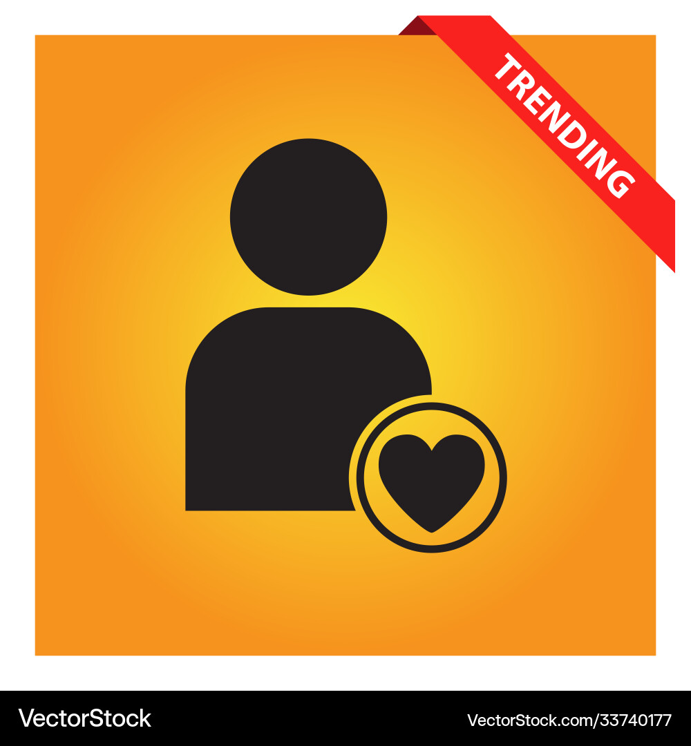 Favorite user icon for web and mobile vector image
