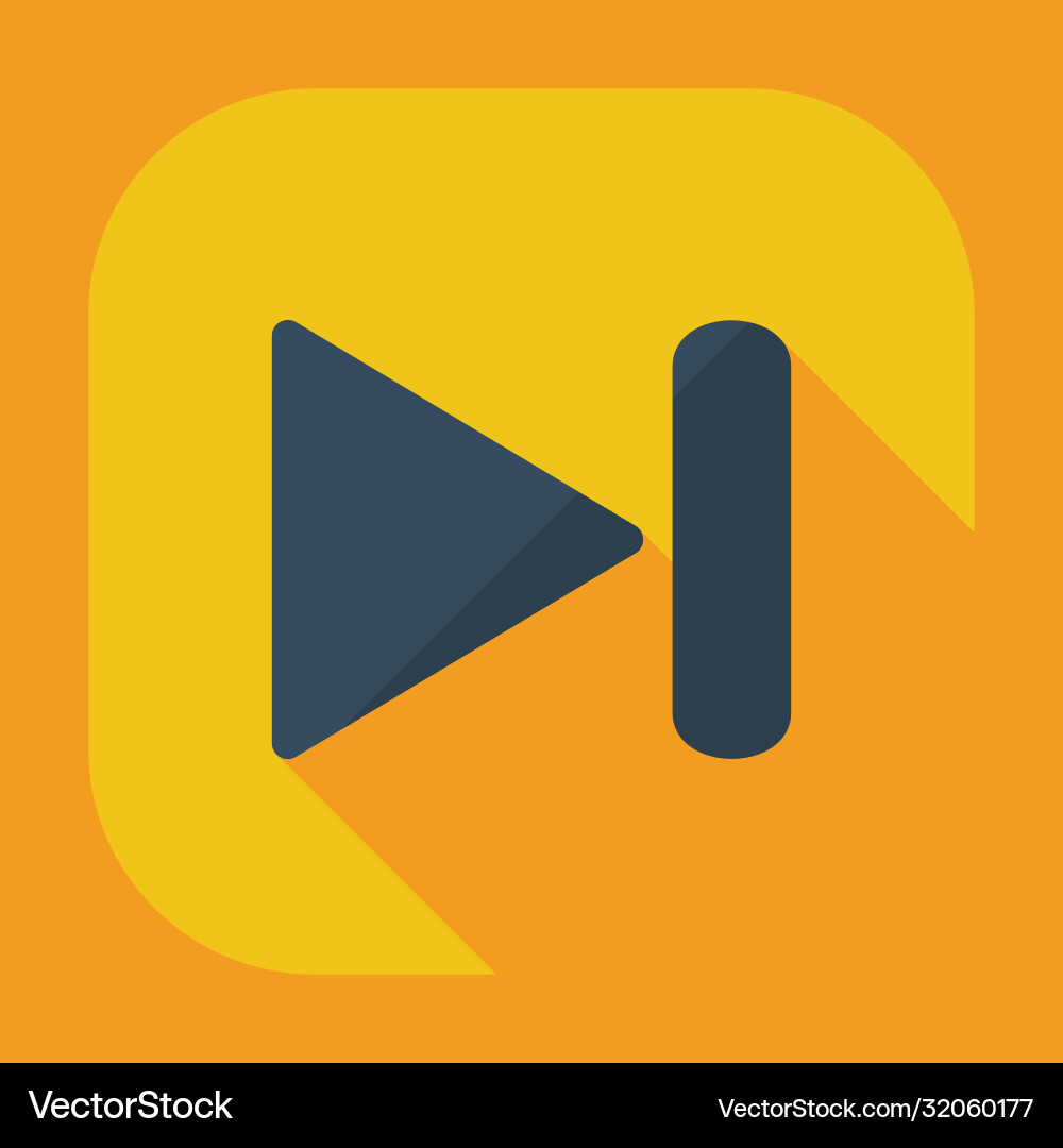 Flat modern design with shadow icon player vector image