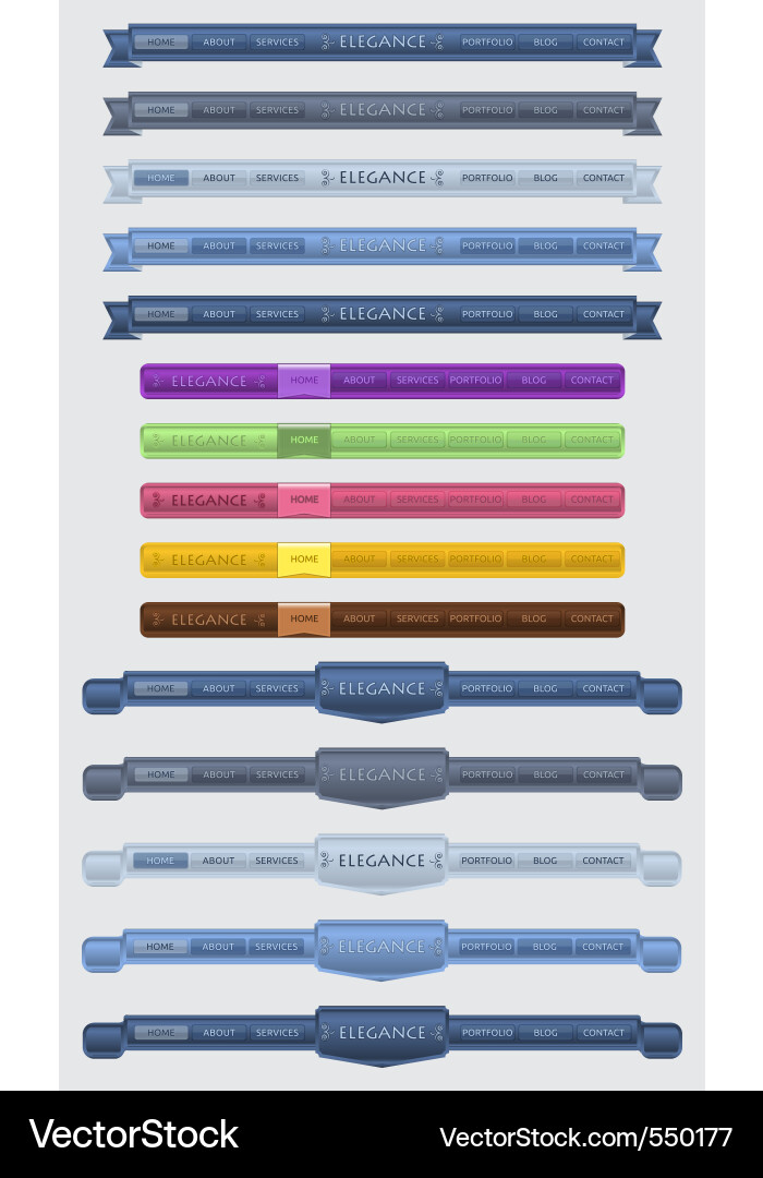 Modern Navigation Headers vector image