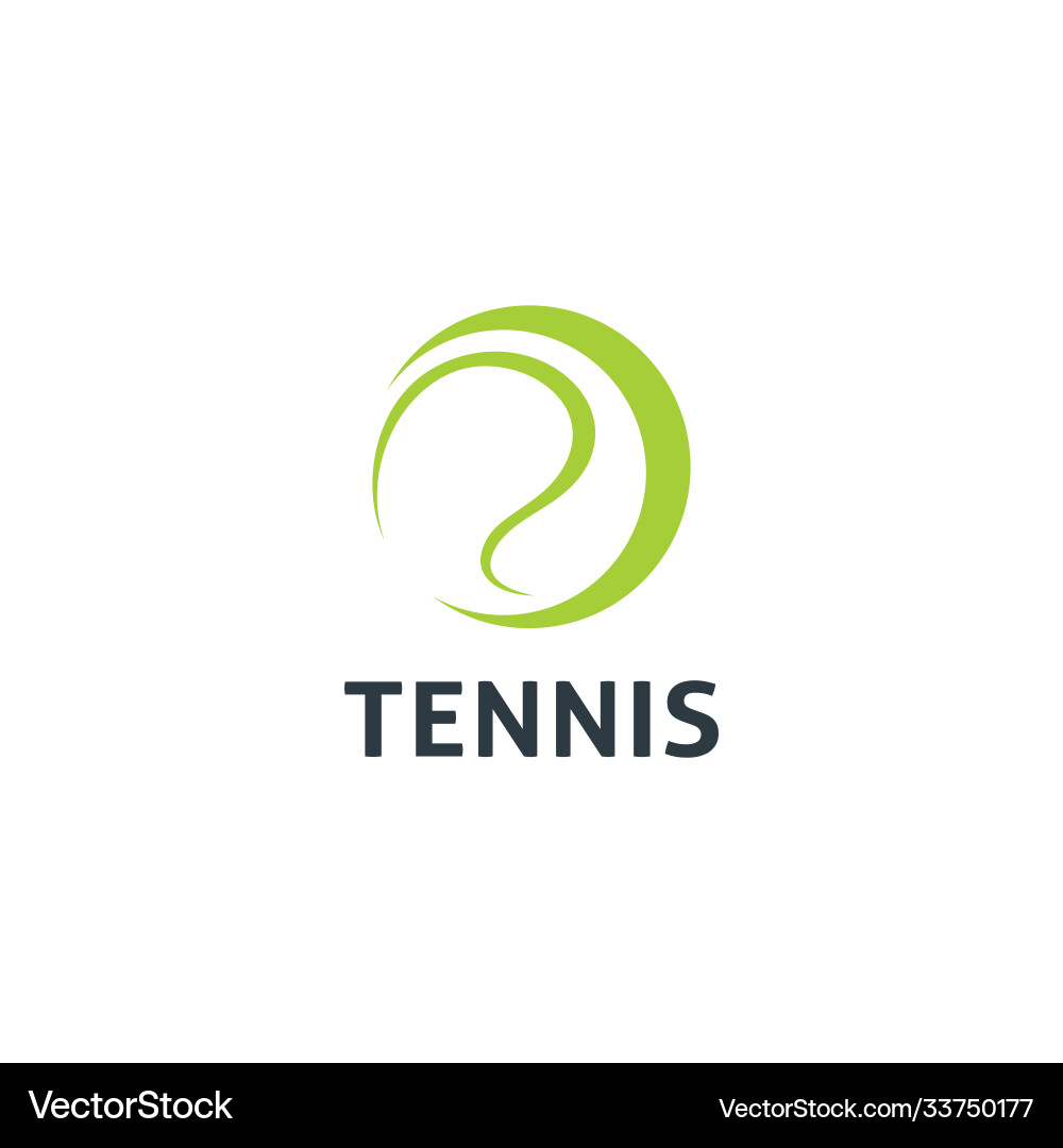Modern Tennis Logo Vector Image