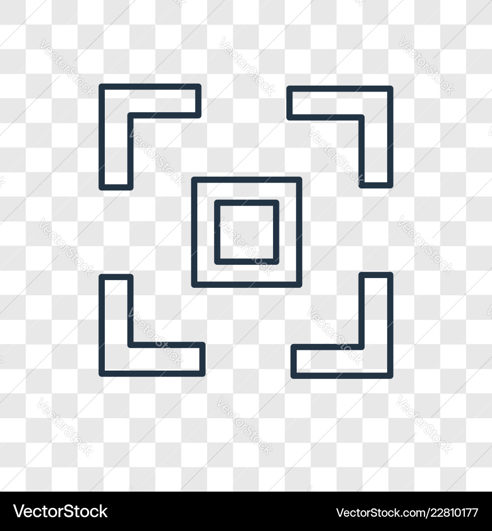 Move concept linear icon isolated on transparent vector image