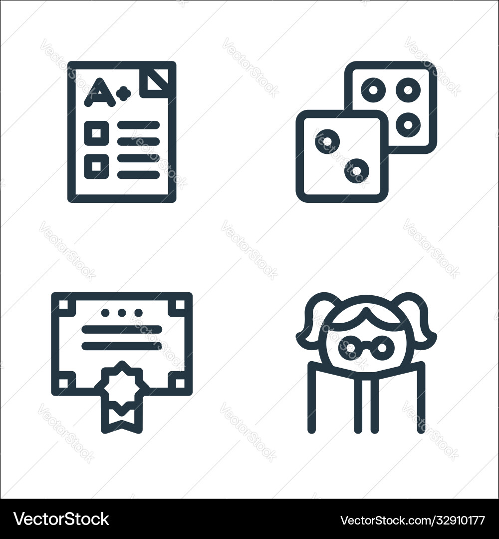 Nerd line icons linear set quality Nerd line icons linear set quality vector image