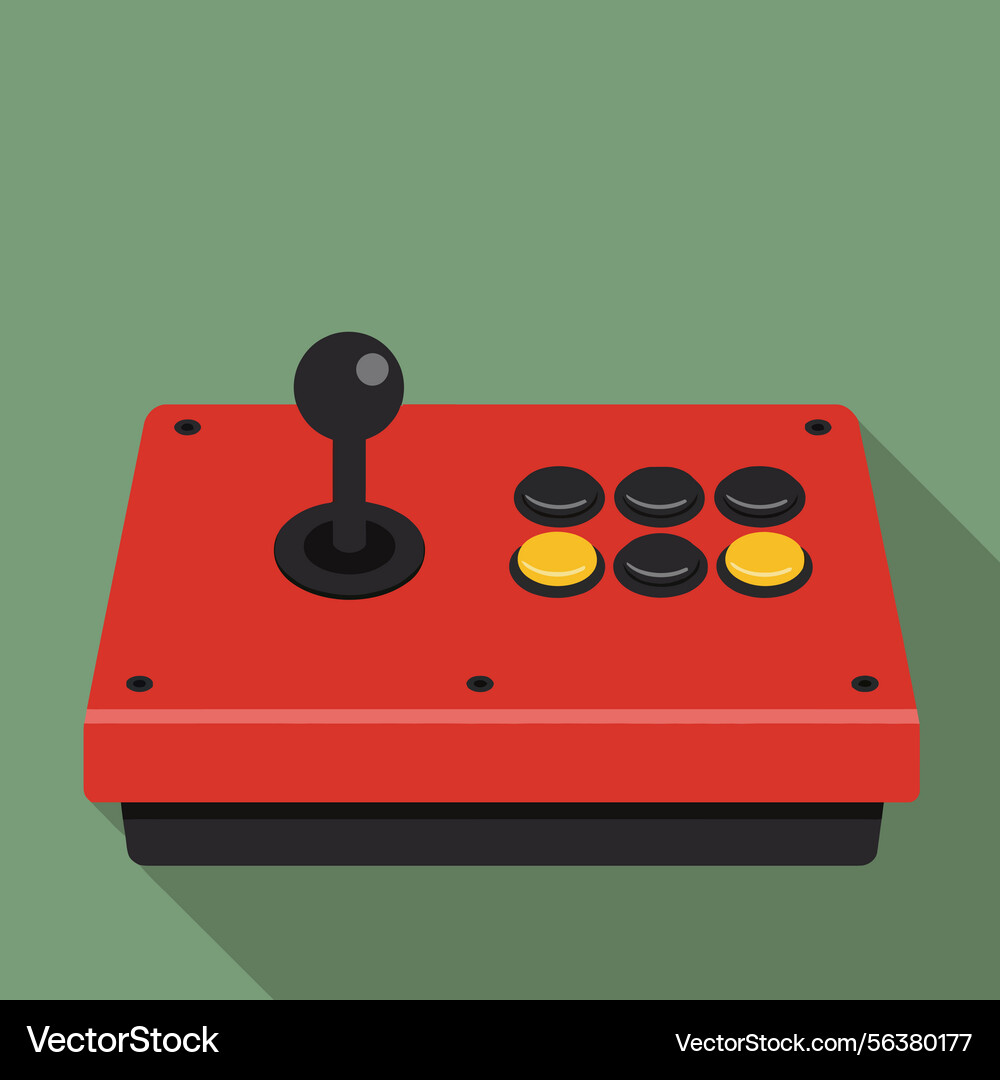 Retro arcade joystick controller with buttons Retro arcade joystick controller with buttons vector image