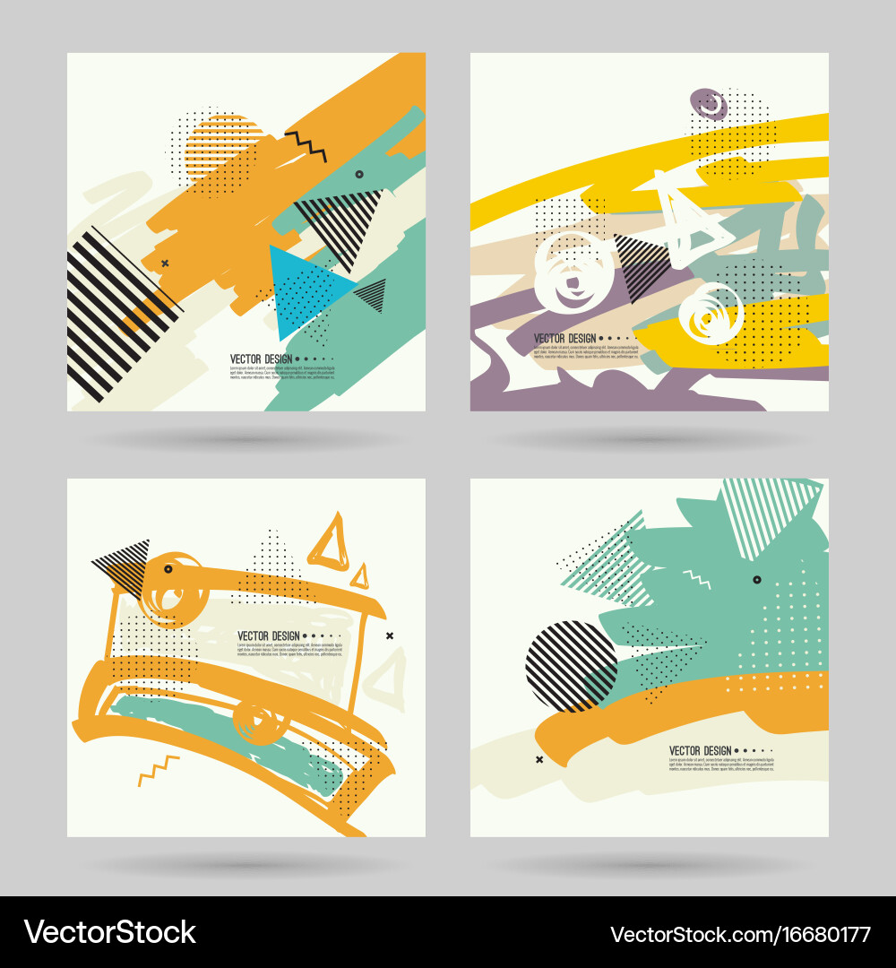 Retro Geometric Pattern Background vector image